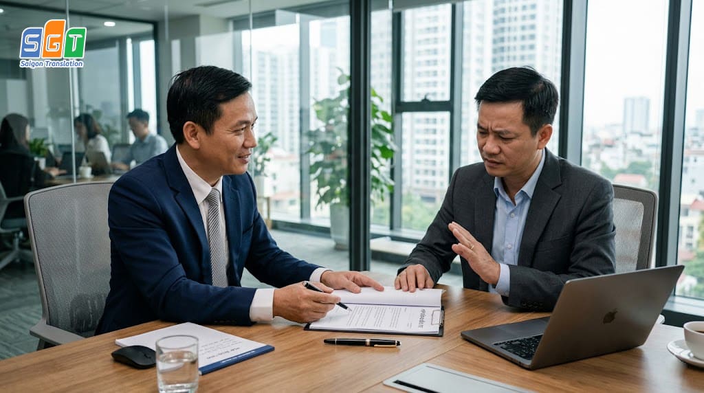 Đối tác từ chối bản dịch hợp đồng kinh tế tiếng Lào kém chất lượng