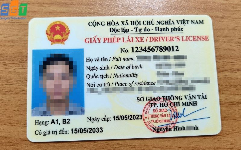 dịch bằng lái xe tiếng Tây Ban Nha 