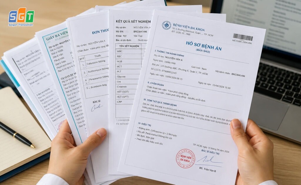 dịch hồ sơ bệnh án tiếng tây ban nha