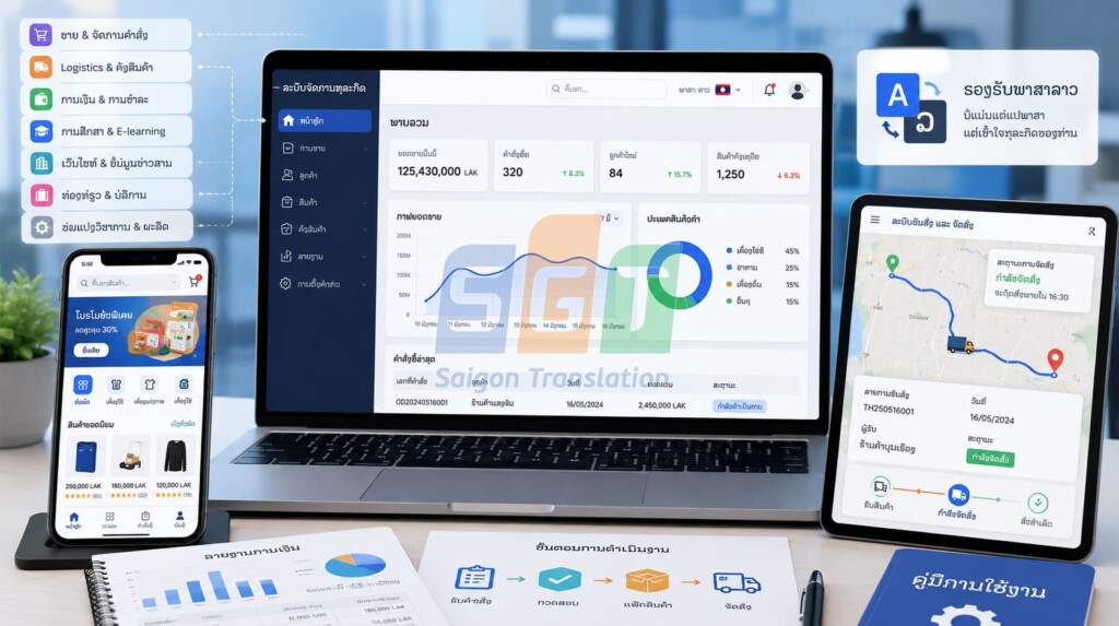 Các website thường được yêu cầu dịch thuật sang tiếng Lào
