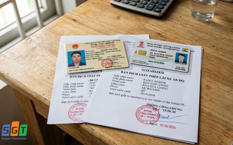 Dịch bằng lái xe tiếng Ấn Độ đảm bảo chất lượng 