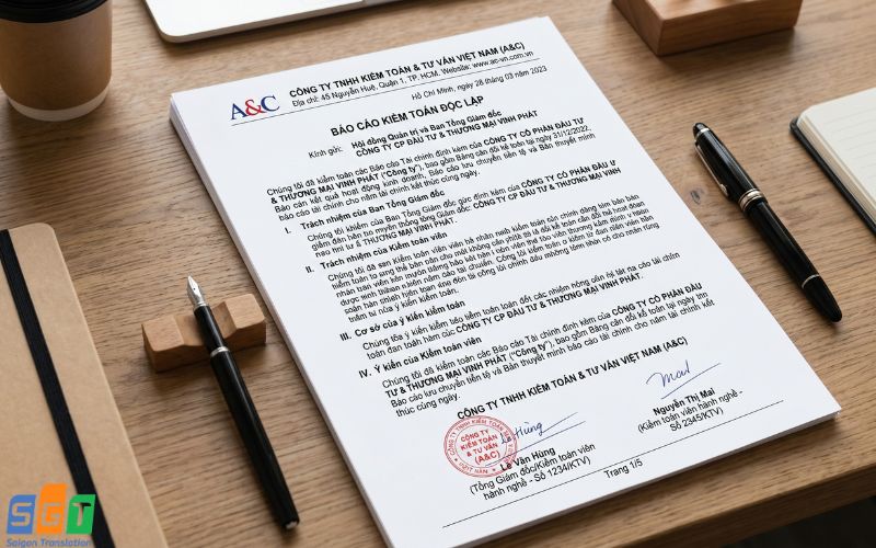Dịch báo cáo kiểm toán tiếng ấn độ đa dạng 
