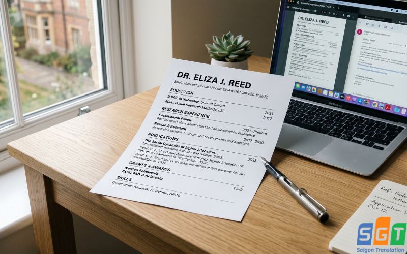 Dịch CV học thuật tiếng Indonesia chất lượng cao 