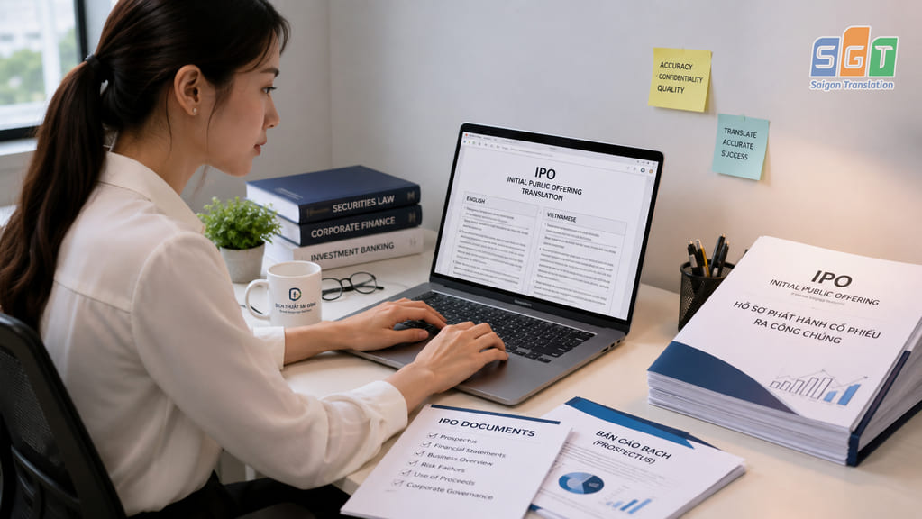 Biên dịch viên SGT dịch thuật hồ sơ IPO 